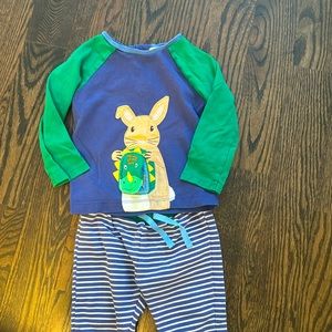 Mini Boden Bunny Appliqué Shirt